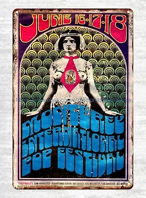 Monterey Pop Festival In Monterey California 1967 Poster Metal Tin Sign • $18.88