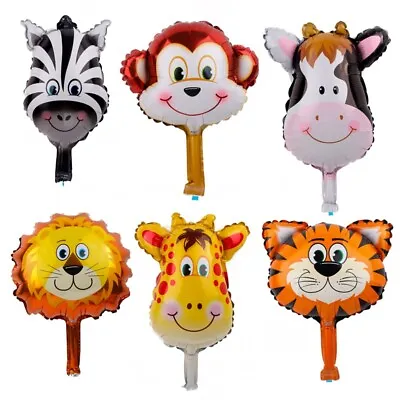 £2.88 • Buy  6pcs Safari Jungle Animal Foil Balloon Lion Tiger Cow Birthday Party Decoration