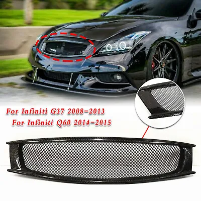 For Infiniti G G37 2008 2009-2013 Front Honeycomb Upper Grille Mesh Carbon Fiber • $147