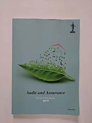 Audit And Assurance Study Manual 2019 (Study Text) By Icaew Book The Cheap Fast • £4.71