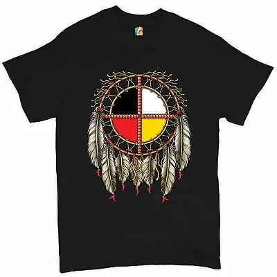 The Medicine Wheel Dreamcatcher T-shirt Native American Symbol Men's Tee • $18.95