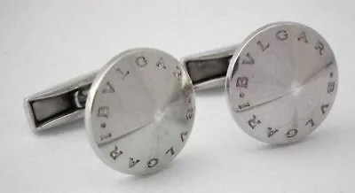 Bvlgari Silver 925 Cufflinks Round #138 • $696.56