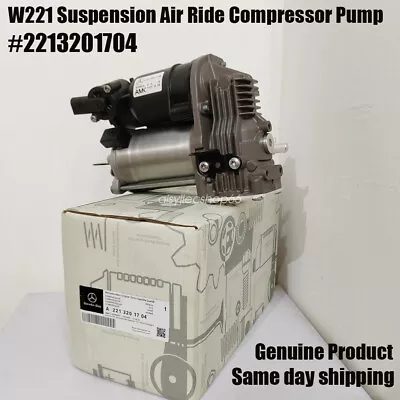 Genuine Suspension Air Ride Compressor Pump 2213201704 For 2007-13 Mercedes S550 • $188.99