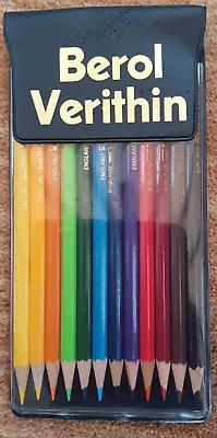£9.95 • Buy Vintage Berol Verithin Pack 12  Mixed Coloured Pencils New Immaculate Condition