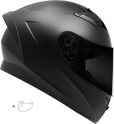 Full Face GDM Venom Motorcycle Helmet DOT Matte Black + SHIELD OPTIONS • $109.95