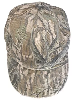 Vintage 90s Mossy Oak USA Hunting Camo Snapback Hat Worn Distressed • $39.95