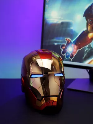 AUTOKING Iron Man 1:1 MK5 Helmet Wearable Voice-control Gold Plated Special Ver. • $185