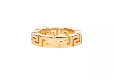 VERSACE Gold-tone Greca Motif Ring • $300