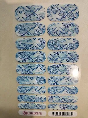 🌟Jamberry Nail Wrap Full Sheet Nail Art Stickers - Disney Majestic Ice Frozen • $8