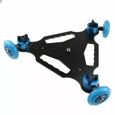 3 Wheel 360 Dolly Car Wheel Roller Slider Skater For DSLR Camera Camcorder Blue • £71.92