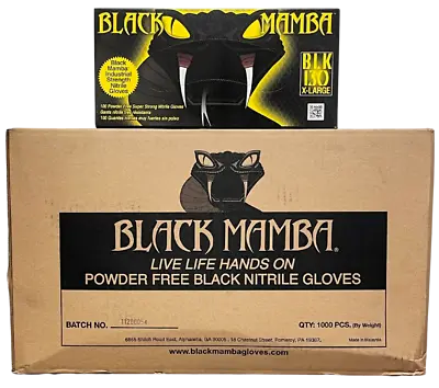 Black Mamba Gloves; Disposable Nitrile Mechanic Glove; HVAC Utility Heavy Duty  • $48.29