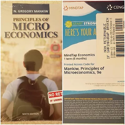 6 Mo. Code & New Loose-leaf Version Principles Of Microeconomics 9th Ed Mankiw • $40