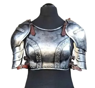 Medieval Lady Chest Armor Fantasy Pauldrons Women Armor LARP Cosplay Chest Armor • £114