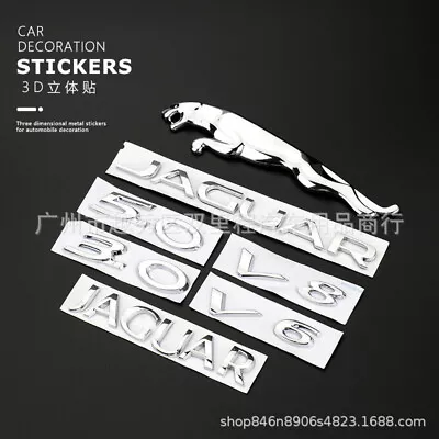 1PC For JAGUAR XJL XF V6 3.0 V8 5.0 Car Rear Trunk Sticker Rear Tail Badge Decal • $15.68