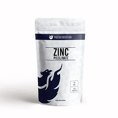 Zinc Picolinate 15mg X 360 Tablets - Bioavailable Chelated Form • £9.99