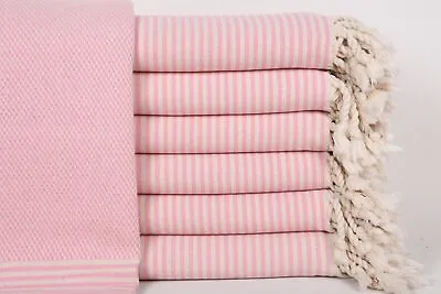 Turkish Bath Towel Monogrammed Beach Towel Pink Towel Striped Towel 36x71 • $12