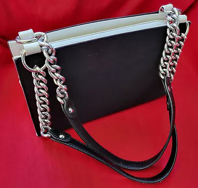 MICHE Classic Base BLACK W/CREAM/WHITE & Carabiner Chain Handles *HARD TO FIND* • $49.99