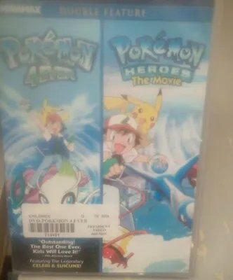 Pokemon 4 Ever + Heroes The Movie  DVD Double Feature Ex Rental • $6.71