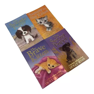 Holly Webb 4x Kitten Cat Puppy Dog Animal Paperback Book Set • £4.99