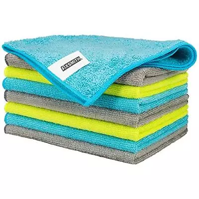 FIXSMITH Microfiber Cleaning Cloth - Pack Of 8 Size 12 X 16 In Multi-Function... • $10.18