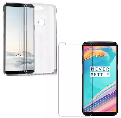 For ONEPLUS 5T CLEAR CASE + TEMPERED GLASS SCREEN PROTECTOR SHOCKPROOF COVER 1+ • $9.69