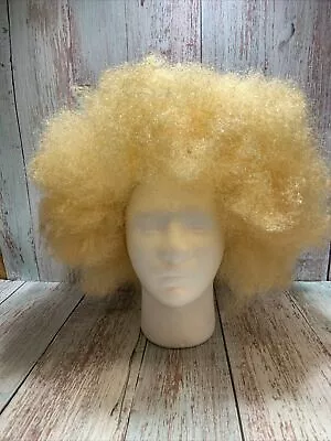 Women’s Afro Wig Honey Blonde Retro 70’s Cosplay CostumePremium Synthetic Hair • $19.98