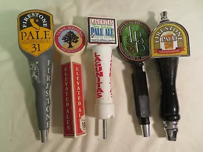 Lot Of 5 Keg Draft Beer Tap Handle Knobs Man Cave Used Nice Collection #h • $14.99