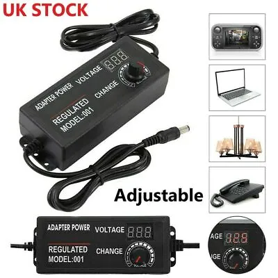 £12.98 • Buy Electrical Power Supply Adapter Charger Variable Voltage Adjustable 3V-24V AC/DC