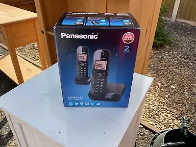 Panasonic KX-TGC412 Digital Cordless Twin Home Phone 2 Handsets • £8