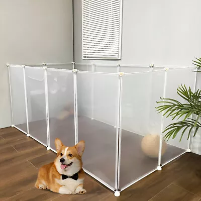 Pet Playpen Wire Door Kitten Puppy Rabbit Cage Fence 8/10/12 Panels Small Animal • £5.94