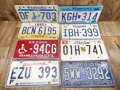 BARN/JUNK YARD FIND 70'S-00'S Vintage Lot Of 8- MIXED STATES License Plates - • $15.50