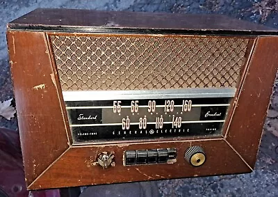 Vintage General Electric Tube AM Radio Wood Case Model GE 321 Working  • $118.99