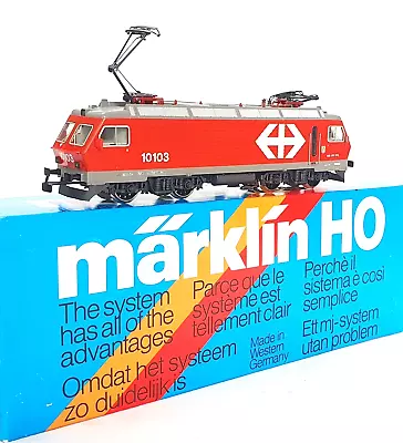 Marklin AC HO 1:87 Swiss SBB Re 4/4 #10103  Lüina  ELECTRIC LOCOMOTIVE MIB`85! • $189.99