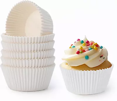 500 PCS Cupcake Muffin Liners Greaseproof Large White Baking Cups Supplies NEW • $11.05