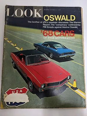 LOOK Magazine  October 17 1967 - 1968  Cars - Oswald - Warren Report • $7.50