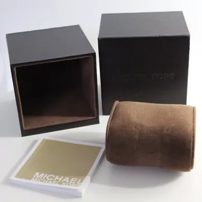 Michael Kors Empty Watch Box Brown With Cushion And Instructions VGC • $9.98