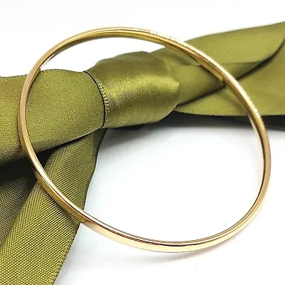 Ladies Yellow Gold 9ct (375 9K) High Quality Handmade Smooth Bangle • $464.55