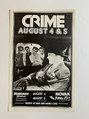 $200 • Buy Crime Original Punk Concert Poster