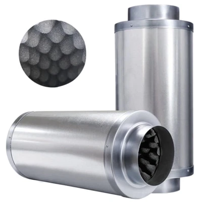 Hydroponics Indoor Grow Inline Duct Extractor Fan Silencer Low Noise 6  150mm • £80.50
