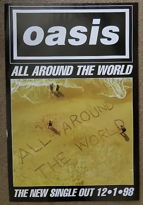 Oasis All Around The World Original 1998 Promo Street Poster. • £28