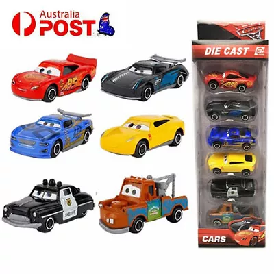 6Pcs Racer Collection Diecast McQueen 3 Lightning XMAS Set Toy Pixar Cars Toy • $21.99