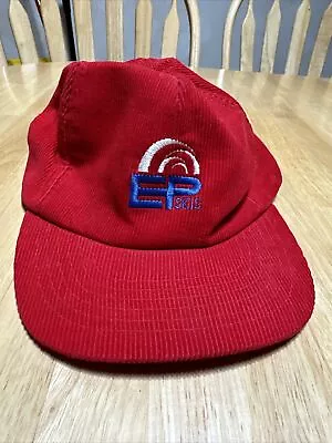 RARE Vintage EP Water Ski Red Corduroy  Hat Cap One Size Fits All • $109.65