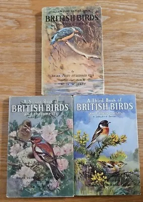 Ladybird Books X 3 British Birds & Their Nests Series 536 2'6 + Dust Jackets L7 • £27.49