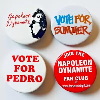 Vintage Pinback Lot '04 Napoleon Dynamite Movie Button Collectibles • $6.99