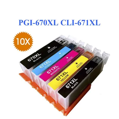 10 X Canon Compatible Ink PGI-650 XL CLI-651XL Canon Pixma MG5460 MX726 MX 926 • $17.41