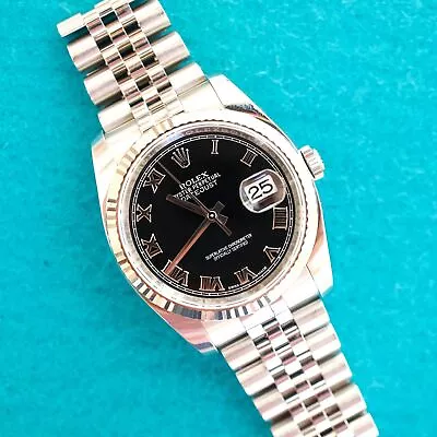 Rolex Datejust 36MM 116234 18k Bezel Super Jubilee Fatory Rolex Travel Box • $7998