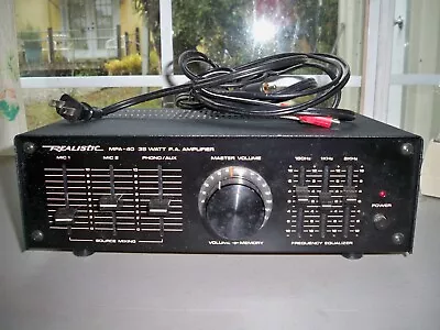 Realistic Model MPA-40 35 Watt P.A. Amplifier Model 32-2032A TESTED  +Audio Cord • $24.99