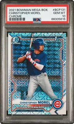 2021 Bowman Chrome Christopher Morel PSA 10 1st RC #BCP131 Mega Box Cubs • $16.50