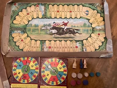 McLoughlin Bros DERBY STEEPLE-CHASE Game In Original Box W/Original Board • $44.99