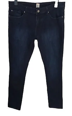 Ze Enzo Mens Blue Denim Jeans Size W-36/L-31 Regular Logo Zip Fasten Pockets • £14.95